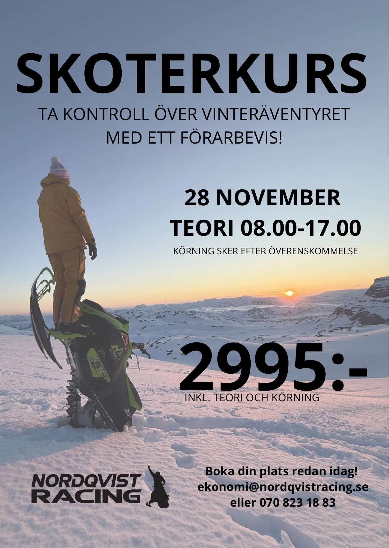 Skoterkurs 28 november – ta kontroll över vinteräventyret med ett förarbevis